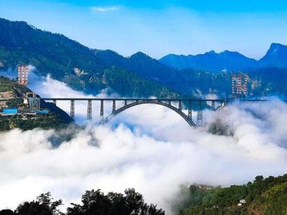 Train to pass over world's highest railway bridge; PM Modi to inaugurate it on Friday | जगातील सर्वांत उंच रेल्वे पुलावरून जाणार ट्रेन; शुक्रवारी पंतप्रधान मोदी करणार लोकार्पण Train to pass over world's highest railway bridge; PM Modi to inaugurate it on Friday | जगातील सर्वांत उंच रेल्वे पुलावरून जाणार ट्रेन; शुक्रवारी पंतप्रधान मोदी करणार लोकार्पण