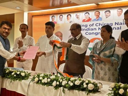 chirag nayak joins congress challenges digambar kamat in margao | चिराग नायक कॉग्रेसमध्ये दाखल; दिगंबर कामत यांना मडगावात आव्हान chirag nayak joins congress challenges digambar kamat in margao | चिराग नायक कॉग्रेसमध्ये दाखल; दिगंबर कामत यांना मडगावात आव्हान