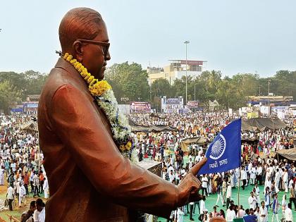 A sea of Bhima followers flocked to the playground in Mumbai | मुंबईत चैत्यभूमीवर उसळला भीम अनुयायांचा सागर