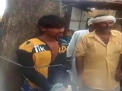 Crime News: Accused absconding after molesting woman; villagers tied him with tree to a tree and beat | Crime News: महिलेची छेड काढून आरोपी फरार; काही दिवसानंतर परतला, गावकऱ्यांनी झाडाला बांधून चोपले