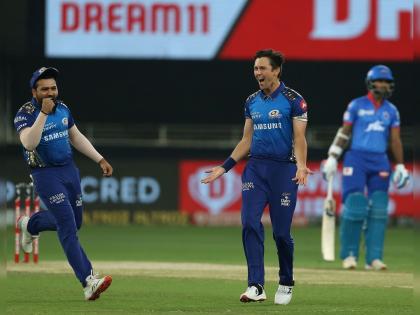 IPL 2020 Final MI vs DC: This is the first time a wicket has come off the first ball in an IPL final; Trent Boult equal Mitchell Johnson record, Video  | IPL 2020 Final MI vs DC: आयपीएल फायनलमध्ये 'असे' प्रथमच घडले; ट्रेंट बोल्टचा मोठा विक्रम, Video