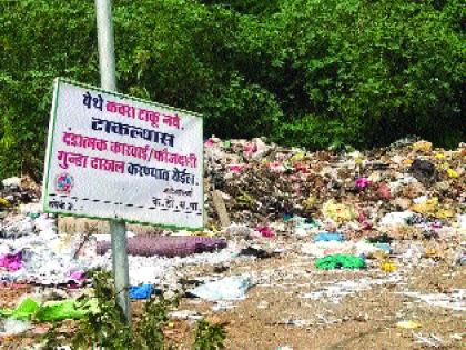 Dombivli continues to litter on the side of the road; Neglect of solid waste department | डोंबिवलीत रस्त्याच्या बाजूला कचरा टाकणे सुरूच; घनकचरा विभागाचे दुर्लक्ष