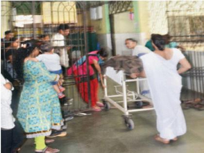 Ulhasnagar Central Hospital has insufficient number of stretchers | उल्हासनगर मध्यवर्ती रुग्णालयामध्ये रुग्णसंख्येच्या तुलनेत स्ट्रेचर पडतात अपुरे