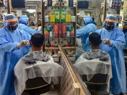 Coronavirus: Start a salon business by following the rules; 90% shops closed in Navi Mumbai | Coronavirus: नियमांचे पालन करून सलून व्यवसायाला सुरुवात; नवी मुंबईत ९० टक्के दुकाने बंदच