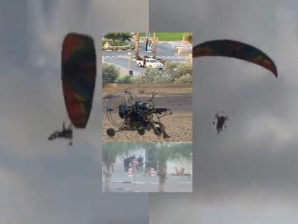 hamas terrorist crossed the israel fence by paragliding Watching the VIDEO will remind you of 26/11 Terror Attack | हमासनं फिल्मी स्टाईलनं भेदला इस्रायलचा किल्ला, रस्त्यावर दहशतवादी; VIDEO पाहून 26/11ची आठवण येईल!