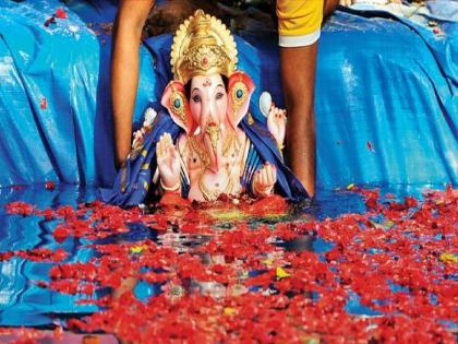 A heartfelt message to Bappa for one and a half days following the rules; 70 natural immersion sites | नियम पाळत दीड दिवसांच्या बाप्पाला भावपूर्ण निरोप; ७० नैसर्गिक विसर्जन स्थळे