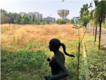 The poor condition of Ghansoli's Central Park without use; Grief among the citizens | वापराविना घणसोलीच्या सेंट्रल पार्कची दुरवस्था; नागरिकांमध्ये खंत