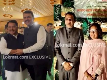 Devendra Fadnavis and vijay wadettiwar face-to-face at Lokmat luncheon on the occasion of the winter session | "आमचा चांगला फोटो काढा रे..."; 'लोकमत'च्या स्नेहभोजनात फडणवीस-वडेट्टीवार यांची गळाभेट