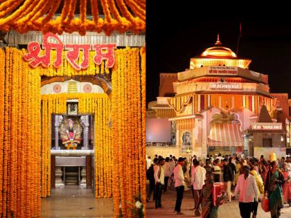 Vithuraya of Pandharpur dressed in saffron Gabhara decorated with orange flowers | पंढरपुरातील विठुरायाला भगवा पोशाख; केशरी फुलांनी सजलं गाभारा, नामदेव पायरी अन् चौखांबी