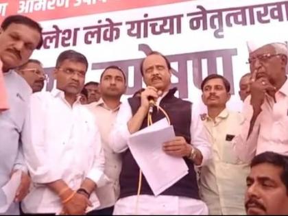 MLA Nilesh Lanke's hunger strike called off after Gadkari's promise | Nilesh Lanke : गडकरी यांच्या आश्वासनानंतर आमदार निलेश लंके यांचे उपोषण मागे