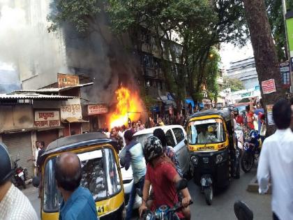 Fire in Malad Station area | मालाड स्टेशन परिसरात आग