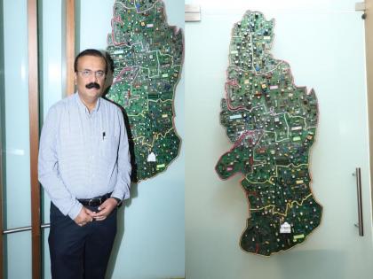 Map of Navi Mumbai made from waste computer materials; Produced under the Three R | टाकाऊ संगणकीय साहित्यापासून साकारला नवी मुंबईचा नकाशा;  थ्री आर अंतर्गत निर्मिती