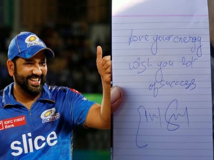 This time, Rohit Sharma won the hearts of the fans not with fours and sixes; Special letter written on behalf of traffic police | यावेळी रोहित शर्मानं चौकार-षटकारांनी नाही, तर असं जिंकलं चाहत्यांचं मन; ट्रॅफिक पोलिसाच्या नावे लिहिलं पत्र