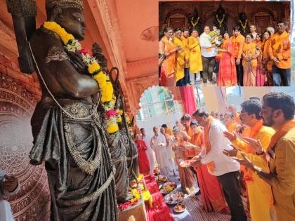 Versova Ashish Shelar performed Mahaarti; Devotees thronged to see Ayodhya | वर्सोव्यात अँड. आशिष शेलार यांनी केली महाआरती; प्रति अयोध्या बघण्यासाठी भाविकांनी केली गर्दी