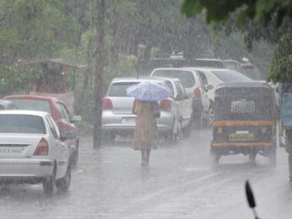 Half an hour Heavy rain in satara city Power cut, water flowing from the road | सातारा शहराला वळवाने झोडपले! अर्धा तास बॅटिंग; वीजपुरवठा खंडित, रस्त्यावरून पाण्याचे लोट, बाजारकरूची धावपळ 