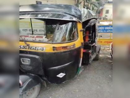 School children's rickshaw accident, a shocking incident in Dombivli; Fortunately, the students in the rickshaw are safe | शाळकरी मुलांच्या रिक्षाला अपघा, डोंबिवलीतील धक्कादायक घटना; सुदैवाने रिक्षातील विद्यार्थी सुखरूप