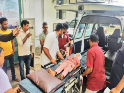 ST entered the petrol line A five-year-old boy was seriously injured | पेट्रोलच्या रांगेत घुसली एसटी; पाच वर्षांचा मुलगा गंभीर जखमी