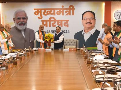 communicate the central govt plans to the public pm modi appeal in the meeting of cm of bjp ruled states | केंद्राच्या योजना जनतेपर्यंत पोहोचवा; भाजपशासित राज्यांच्या मुख्यमंत्र्यांच्या बैठकीत मोदी यांचे आवाहन