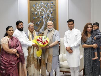 pm narendra modi praised cm eknath shinde after meet in delhi with family | “महाराष्ट्राच्या प्रगतीसाठी एकनाथ शिंदेंची तळमळ कौतुकास्पद”; PM मोदींकडून स्तुतिसुमने