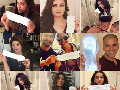 These celebrities accepted the #Padman Challenage | या सेलिब्रेटींनी स्विकारले #Padman Challenage