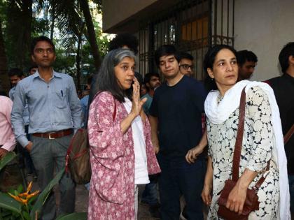 Ratna and Vivaan at Om Puri Funeral