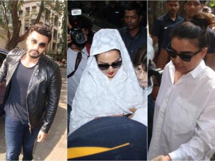 PICS: After celebrating Sridevi, Bollywood celebrities throng to console Kapoor family! | PICS : श्रीदेवी यांच्या निधनानंतर कपूर कुटुंबीयांच्या सांत्वनासाठी बॉलिवूड सेलिब्रेटींची गर्दी!