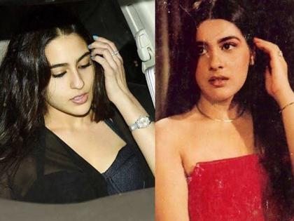 See Pics: Sara Ali Khan was completely enamored; See if the belief does not fit the picture! | See Pics : पूर्णपणे आईवर गेली सारा अली खान; विश्वास बसत नसेल तर पहा फोटो!