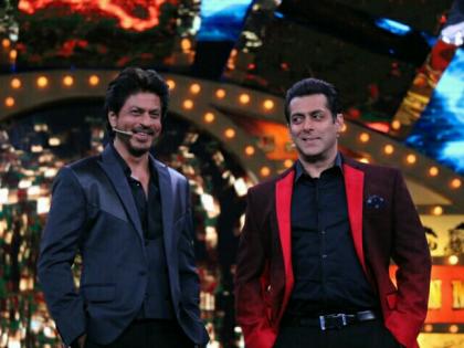 Salman Khan and Sharukh Khan at Big Boss sets