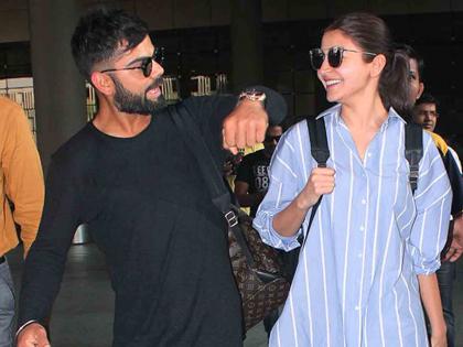 Virat Kohli laughs with girlfriend Anushka Sharma! | विराट कोहली गर्लफ्रेंड अनुष्का शर्माला लाडाने ‘या’ नावाने मारतो हाक!