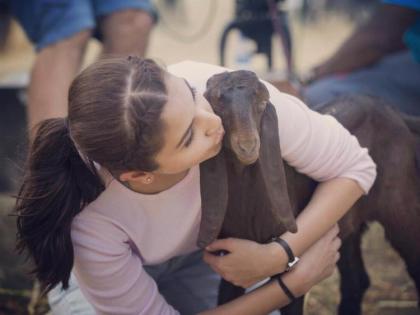 Anushka goat's photo with viral! | अनुष्काचा शेळीसोबतचा फोटो व्हायरल!