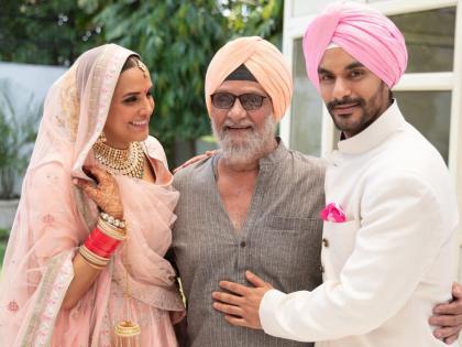 Due to pregnancy, Neha Dhupia married immediately on the issue of father got 'ha' revealing! | गरोदर असल्यामुळेच नेहा धूपियाने झटपट लग्न केल्याच्या चर्चेवर वडिलांनी केला ‘हा’ खुलासा!