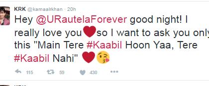 KKR Prapoed Urvashi Rautela ; mail tere kabil hu ya kabil nahi