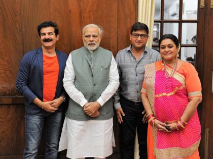 Artists of 'Khichadi' took the initiative of Prime Minister Narendra Modi | ‘खिचडी’च्या कलाकारांनी घेतली पंतप्रधान नरेन्द्र मोदींची भेट