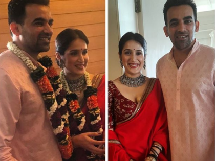 Sagarika Ghatge gets involved in marriage with Zaheer | झहीरसोबत विवाहबंधनात अडकली सागरिका घाटगे,समोर आले लग्नाचे नवीन PHOTO