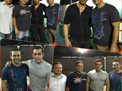SRK with Salman on Tubelight Set