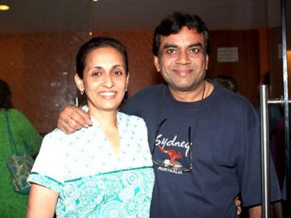 Paresh Rawal's wife was wearing a bikini on the set. | जेव्हा सेटवर बिकिनी घालून आली होती परेश रावलची पत्नी...