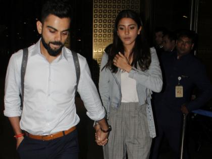 Dashing looks like Virat, but Anushka was angry? | डॅशिंग लूकमध्ये दिसला विराट, पण अनुष्का का होती नाराज ?