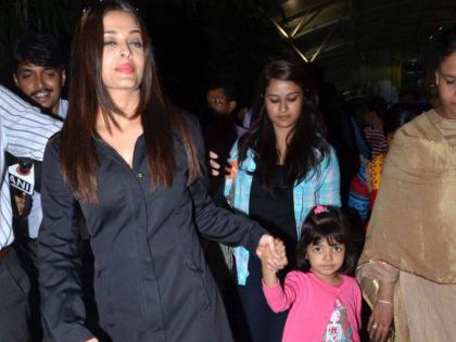 Aishwarya Rai hurt at Mumbai airport, injures her! | ​ऐश्वर्या रायला मुंबई विमानतळावर धक्काबुक्की, आई जखमी !