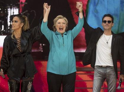 Jennifer, Marc Anthony for the promotion of Hillary | हिलेरींच्या प्रचारार्थ जेनिफर, मार्क एंथनी