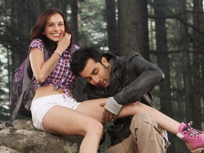 Evelyn Sharma with Ranbir Kapoor in YJHD