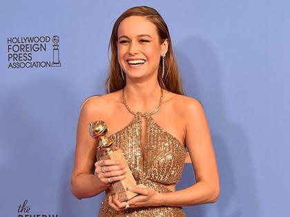 Brie Larsson Shila 'Golden Globe Award' ... | ब्री लारसन हिला 'गोल्डन ग्लोब अवॉर्ड'...