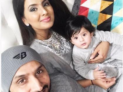 Harbhajan and Geeta with dughter