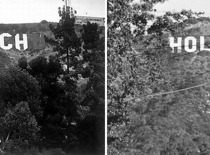 Hollywood sign vandalised
