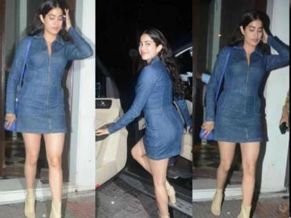 Jannhavi Kapoor's stunning incarnation seen in short denim, see photo! | शॉर्ट डेनिममध्ये दिसला जान्हवी कपूरचा स्टनिंग अवतार, पाहा फोटो!