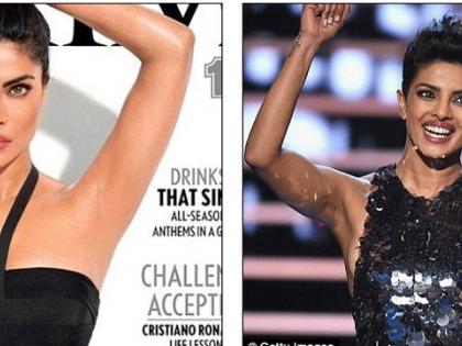 Magazine covers Priyanka's cover photo, Social media users are talking about - Photoshopped | मॅगेझिनवरील प्रियंकाच्या कव्हर फोटोवरून वाद, सोशल मीडिया यूजर्स बोलत आहेत- फोटोशॉप्ड Magazine covers Priyanka's cover photo, Social media users are talking about - Photoshopped | मॅगेझिनवरील प्रियंकाच्या कव्हर फोटोवरून वाद, सोशल मीडिया यूजर्स बोलत आहेत- फोटोशॉप्ड