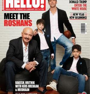 hrithik Roshan Photoshoot with father and son for hello magazine