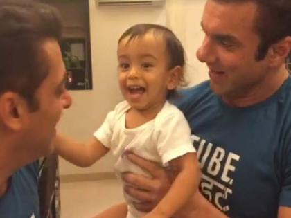 Along with Dnt-miss Ahil, Salman Khan's video viral! | Dnt miss अहिल बरोबरच मामा सलमान खानचा व्हिडिओ व्हायरल !