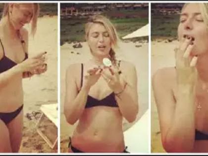 Unseen Photo: Tennis star Maria Sharapova's new year celebration leaked photo! | Unseen Photo :​ टेनिसस्टार मारिया शारापोव्हाचे न्यू ईयर सेलिब्रेशन फोटो लीक !