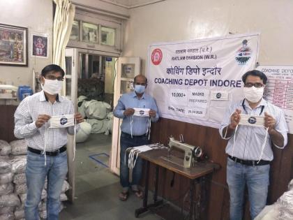 Western Railway staff created 1 lakh 20 thousand masks | पश्चिम रेल्वे कर्मचाऱ्यांनी तयार केले १ लाख २० हजार मास्क