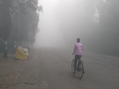 Dense fog spread in Sangli, citizens are shocked due to stormy weather | सांगलीत पसरली दाट धुक्याची चादर, लहरी हवामानामुळे नागरिक हैराण